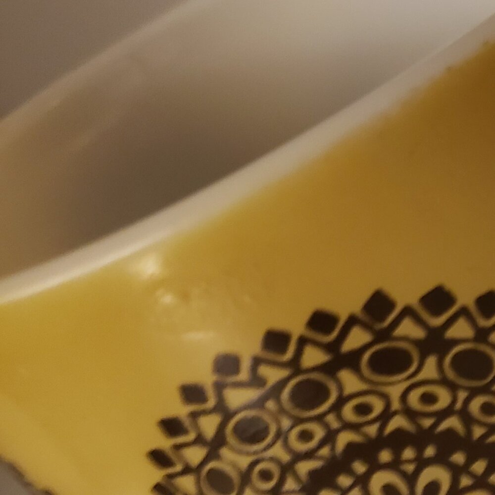 4/$20 Vintage Mandala Coffee Mug Milk Glass Teacup Medallion 1970s Gold Brown - Picture 7 of 9